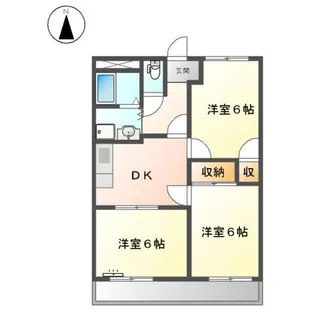 メゾンドソレイユⅠ【1階】の間取り