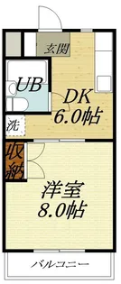 エコール北浜【202号室】の間取り