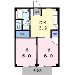 ハイツ葵【1階】の間取り