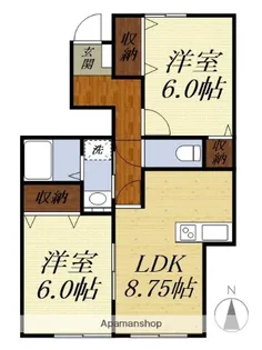 メゾン中村【1階】の間取り