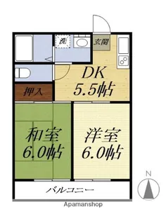コスモハイツ松本【1階】の間取り