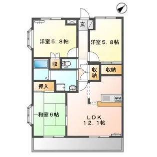 サバーイ・デイ・ビラ【2階】の間取り