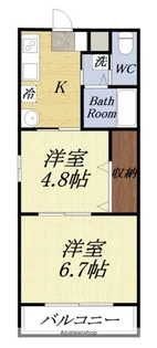 プロスパー水堀【207号室】の間取り