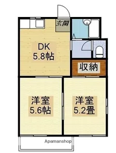 シャローム天王【1階】の間取り