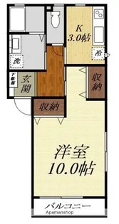 コーポプロスペール【202号室】の間取り