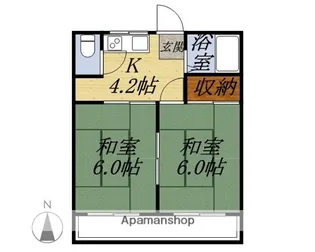 コーポダイボシ【302号室】の間取り