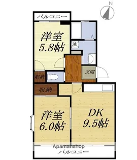 ヴィラツインリーフ【1階】の間取り