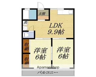 メゾンしいの木【203号室】の間取り