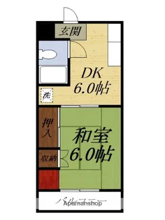 コーポ鮎ケ瀬【207号室】の間取り