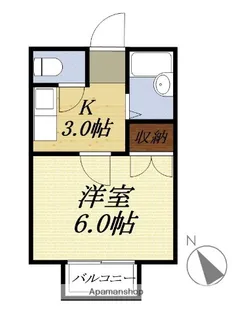 ハイツM&M【211号室】の間取り