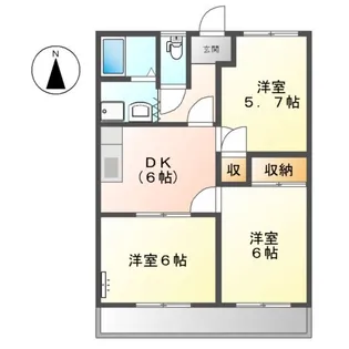 リバティー・ハイツ【2階】の間取り