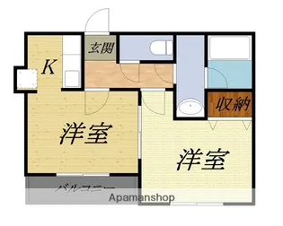ジュネス半田山【202号室】の間取り