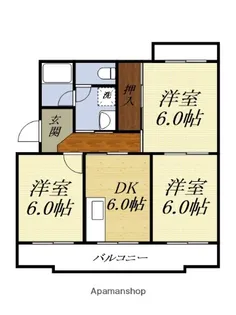 エステート半田山【1階】の間取り