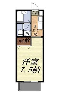 ルーム緑ノ丘【1階】の間取り