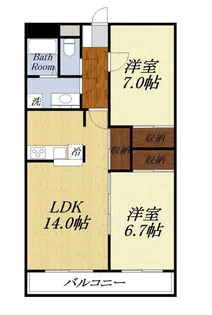 リンピア愛野【3階】の間取り