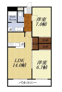 リンピア愛野【2階】の間取り