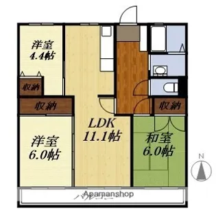 AAI高尾【4階】の間取り