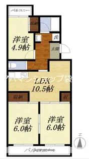 伊藤ハイツ【305号室】の間取り