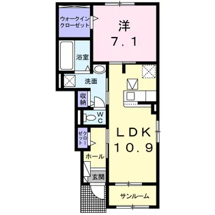 セントワール【1階】の間取り