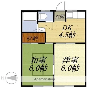 冨永コーポB【201号室】の間取り