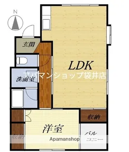 コーポ飛鳥B【2階】の間取り