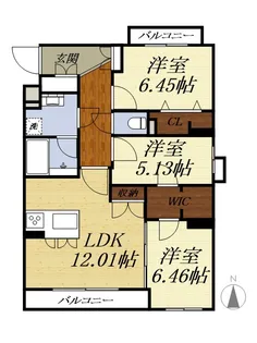 マーベラス・フォー【3階】の間取り