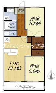 エレガントストーク【1階】の間取り