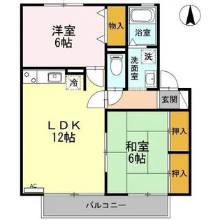 ライズ後藤 B【2階】の間取り