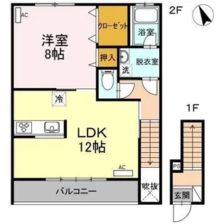 ハートプレイス【2階】の間取り