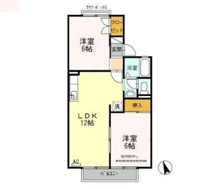 タウンハウス愛野公園 E【2階】の間取り
