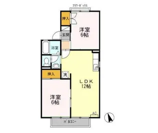 タウンハウス愛野公園 E【2階】の間取り