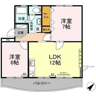 グレースバレー【1階】の間取り