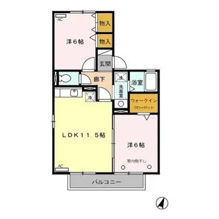 エクレール【2階】の間取り