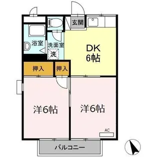 コーポ秋田【2階】の間取り