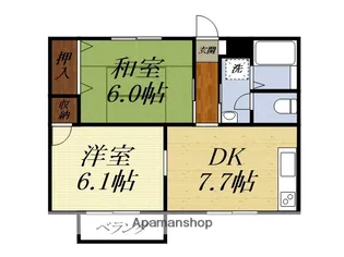 2DKの間取り画像