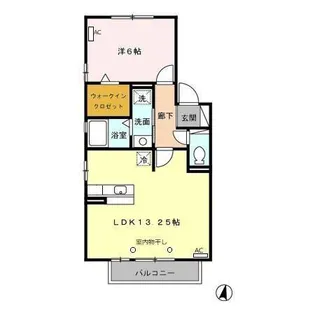 リビングタウン明ケ島 B【2階】の間取り