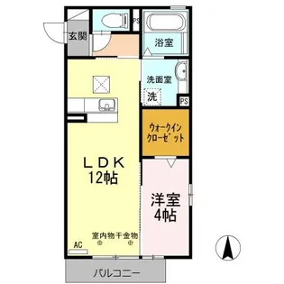 マンション 御殿【1階】の間取り