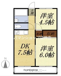 服部ハイツIII【1階】の間取り