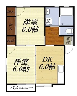 メイプル岩井【201号室】の間取り