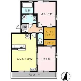 クレイン【2階】の間取り