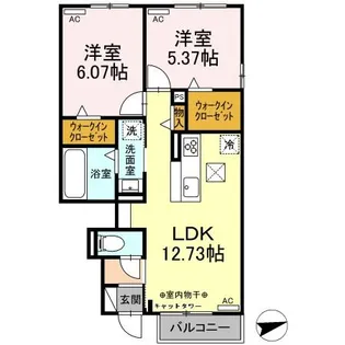 WIT YOKOTE【1階】の間取り