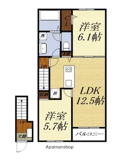 COMFORT【2階】の間取り