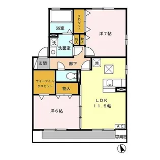 セジュール サンピア B【1階】の間取り