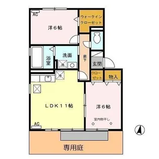 メロニス B【1階】の間取り