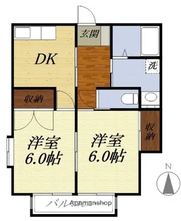 ハイツ小沢III【101号室】の間取り