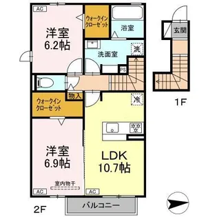 クランベリーKAMO【2階】の間取り