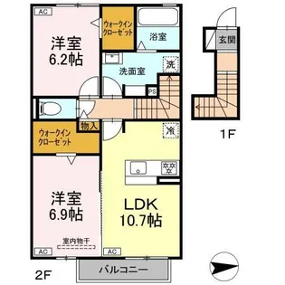 クランベリーKAMO【2階】の間取り