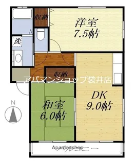 サンフローラ袋井A【2階】の間取り