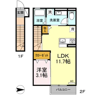 エクセル21 V【2階】の間取り