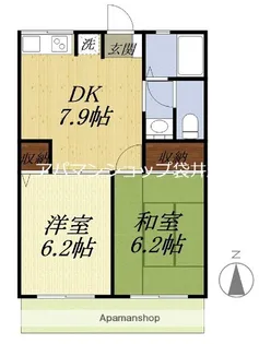 スキヤハイツIII【202号室】の間取り